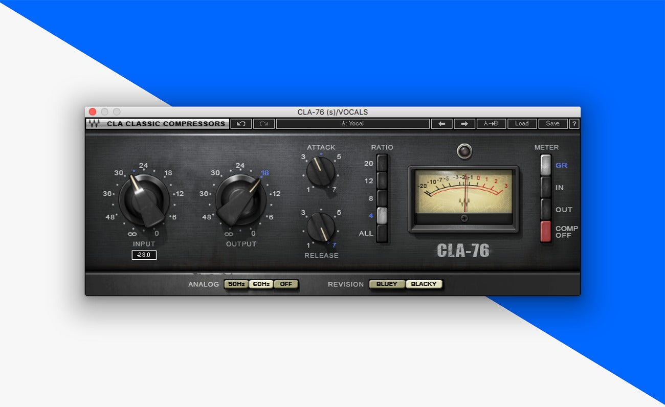 Waves CLA-76 plugin interface